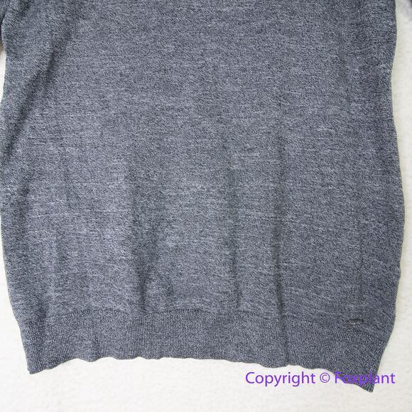CALVIN KLEIN Women's Gray Contrast-trim Cold-shoulder Sweater Top Size M - Picture 4 of 16